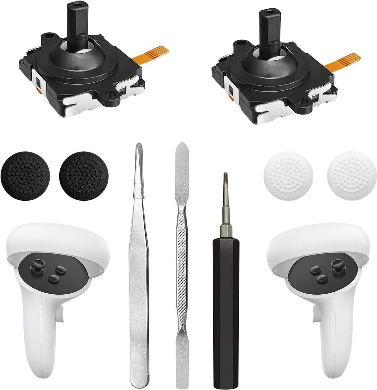 Joystick Replacement Kit for Oculus Quest 2 Controller(11 in one