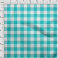 thumbnail image 3 of oneOone Polyester Lycra Turquoise Blue Fabric Gingham Check Sewing Craft Projects Fabric Prints By Yard 56 Inches Wide, 3 of 4