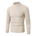 thumbnail image 2 of Xcmzpl Men's Turtleneck Sweater Long Sleeve Casual Ribbed Knitted High Neck Pullover Sweaters Solid Slim Fit Fall Sweaters, 2 of 6