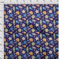 thumbnail image 4 of oneOone Rayon Navy Blue Fabric Beach Craft Projects Decor Fabric Printed By The Yard 56 Inch Wide, 4 of 4