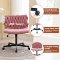 thumbnail image 4 of Chaise de Bureau Ergonomique Extra Grand avec Dossier Croisé, Hauteur Réglable et Roulettes Pivotantes à 360°, Chaise de Bureau Moderne et Confortable pour Bureau à Domicile, Capacité de 300 Lb, 4 of 6