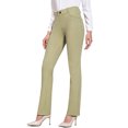 thumbnail image 1 of Kmbangi Women's Pants Solid Color High Waist Flared Trousers with Pockets, 1 of 5