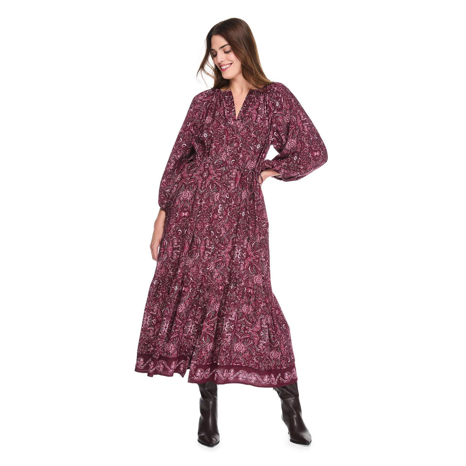 Robe longue imprimée George pour femmes