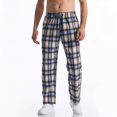 thumbnail image 5 of asjyhkr Mens Pajama Pants Drawstring Elastic Waist Lightweight Lounge Trousers with Pockets, 5 of 5