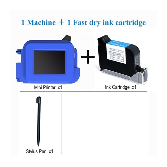 Smart Handheld Inkjet Printer, Portable 12.7mm Printing Height, Label QR Barcode Logo, Mini Quick Dry ,Multi-Format Printing