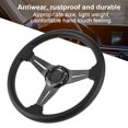 thumbnail image 3 of Universal Racing Steering Wheel, 14Inch 6  Anti Slip PU and Aluminum Gaming Steering Wheel with Horn Button for Racing / Car Sim Driving / JDM Sports Racing Steering Wheel, 3 of 8