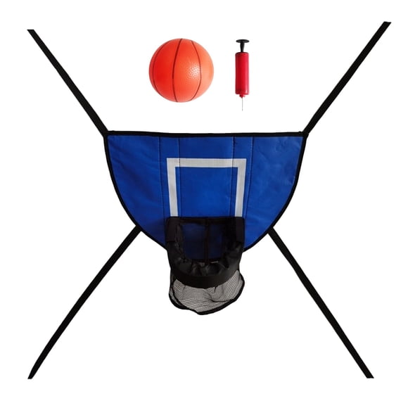 Trampoline Basketball Hoop - with Enclosure, for Kids/Adults, Indoor/Outdoor Play