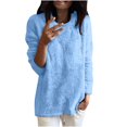 thumbnail image 1 of Chandails pour Femmes Unis Coupe Ample Blouse Légère Confortable Hauts Automne Hiver Manches Longues Hauts Décontractés Col Rond Chandail Hauts Noir P, 1 of 4