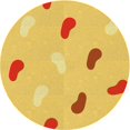 thumbnail image 1 of Ahgly Company Tapis de Zone Rond d'Intérieur Lavable à la Machine, Transitionnel, Jaune Audacieux, 3 Pieds Rond, 1 of 7