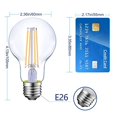 thumbnail image 4 of Energetic Dimmable LED Filament Light Bulbs, 8W, 60 Watt Equivalent, Warm White 3000K, Classic Clear Glass, A19 LED Light Bulb, 6 Pack, 4 of 4
