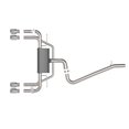 thumbnail image 2 of Advanced FLOW Engineering Exhaust System Kit 49-36442-P Mach Force XP Cat Back System; Stainless Steel; With Muffler; 3 Inch To 2-1/2 Inch Pipe Diameter; Single Exhaust With Quad Exits, 2 of 4