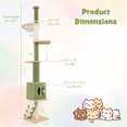 thumbnail image 3 of Gymax Floor to Ceiling Cat Tree w/ 86''-99.5'' Adjustable Height Space Capsule Condo, 3 of 10