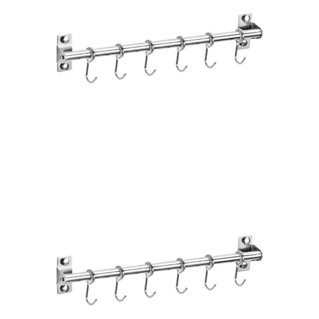 maskred Support de Cuisine Efficace et Organisé Outils Facile à Installer Résistant à la Rouille Support d'Ustensiles de Cuisine Poteau Unique+40cm+6 2Set