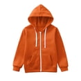 thumbnail image 3 of PMVFHDE Chandail à Manches Longues pour Filles, Col Rond Décontracté, Côtelé, Coupe Ample, Orange, 6-7 Ans, 3 of 6