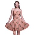 thumbnail image 1 of Bimba Robe d'Été Sans Manches Mini Fluide à Bretelles pour Femme, Robe Soleil à Imprimé Floral - Très Petit, 1 of 5