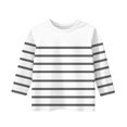 thumbnail image 3 of MeetoTime T-shirt pour Enfants, Mode, Couleur Unie, Imprimé, Manches 3/4, Col Rond, Hauts, Tout-Petits, Enfants, pour Garçons et Filles, 3 of 4