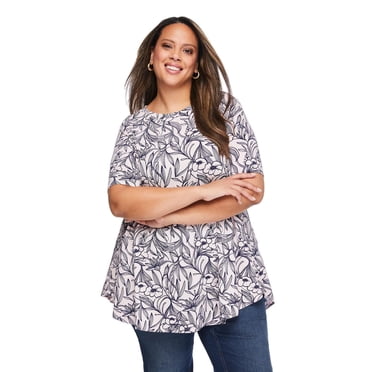 T-shirt à encolure bateau Lane Bryant Plus pour femmes