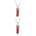 thumbnail image 2 of QualitChoice Hexagon Column Charm Exquisite Women Men Making Findings Handmade Anniversary Hanging Pendants Colorful Crystal Red Pattern Color 2Set, 2 of 6