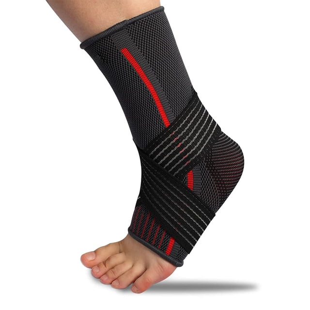 Attelle de Cheville avec Bande Ajustable, pour Douleur au Talon, Volleyball, Basketball, Course