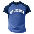 thumbnail image 1 of BOBOGOJP T-Shirts à Col Rond pour Hommes Manches Courtes (Bleu,TG), 1 of 4