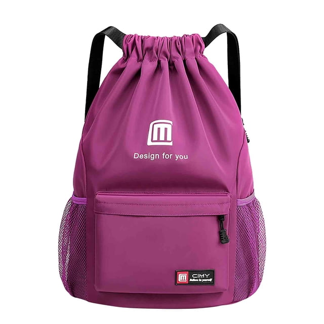 tumgatte Large Capacity Sports Drawstring Shoulder Bag Travel Backpacks Clearance