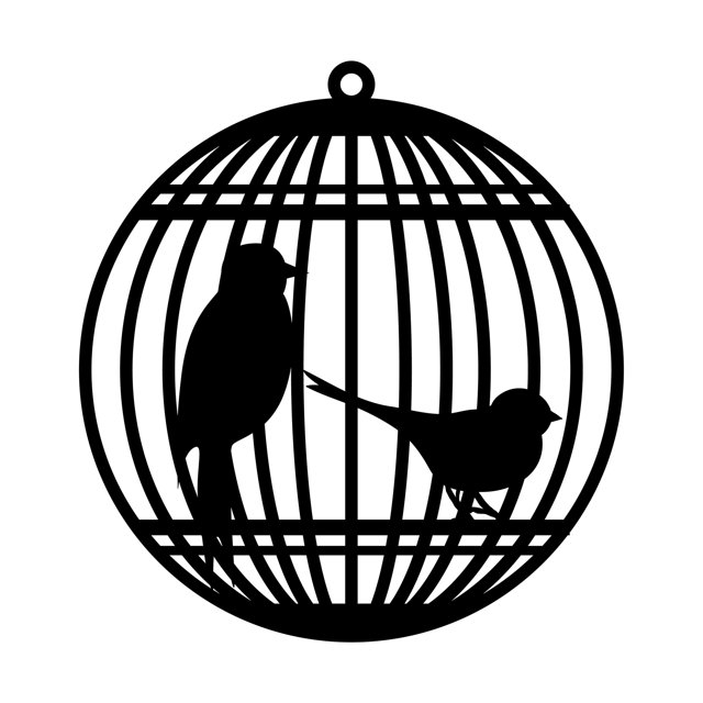 CAROOTU Hanging Decorative Pendant with Hollow-Carved Design Stimulating Birds Cage Lightweight Durable for