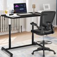 thumbnail image 3 of Giantex Bureau Debout Mobile à Hauteur Réglable, Petit Bureau d'Ordinateur Pneumatique Assis-Debout avec Roulettes Verrouillables, Table Ergonomique Roulante pour Ordinateur Portable pour Bureau à Domicile, Noir, 3 of 8