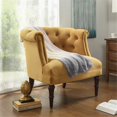 thumbnail image 3 of Katherine Tufted Accent Chair Gold Velvet, 3 of 10