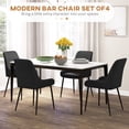 thumbnail image 4 of HOMCOM Dining Chairs Set of 4, PU Leather Kitchen Chairs with Metal Legs, 4 of 10