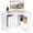 White, variant on Ginatex Corner Computer Desk, Space-saving Triangular Writing Desk, Multi-functional Console Table for Small Space in Home Office, Black