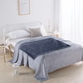thumbnail image 4 of Flannel Blanket, Super Soft Warm Solid Fleece Blanket Throw Rug Sofa Bedding, 70x100cm Comfortable Machine Washable Velvet Conditioning Blanket Picnic Blanket Easy to Clean, 4 of 6