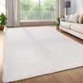 thumbnail image 2 of HOMERRY Fluffy Area Rug 8' x 10' Plush Fluffy Rugs Shaggy Carpet Rugs for Bedroom Living Room, White, 2 of 2