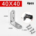 thumbnail image 1 of Bgsha 4pc Stainless Steel Corner Braces Brackets Right Angle L-Shape Brace Brackets, 1 of 3