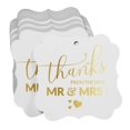 thumbnail image 3 of Inkdotpot Pack Of 100 Real Gold Foil Bracket Shape Paper Tags Thanks From The New Wedding Favor Hang Tags, 3 of 7