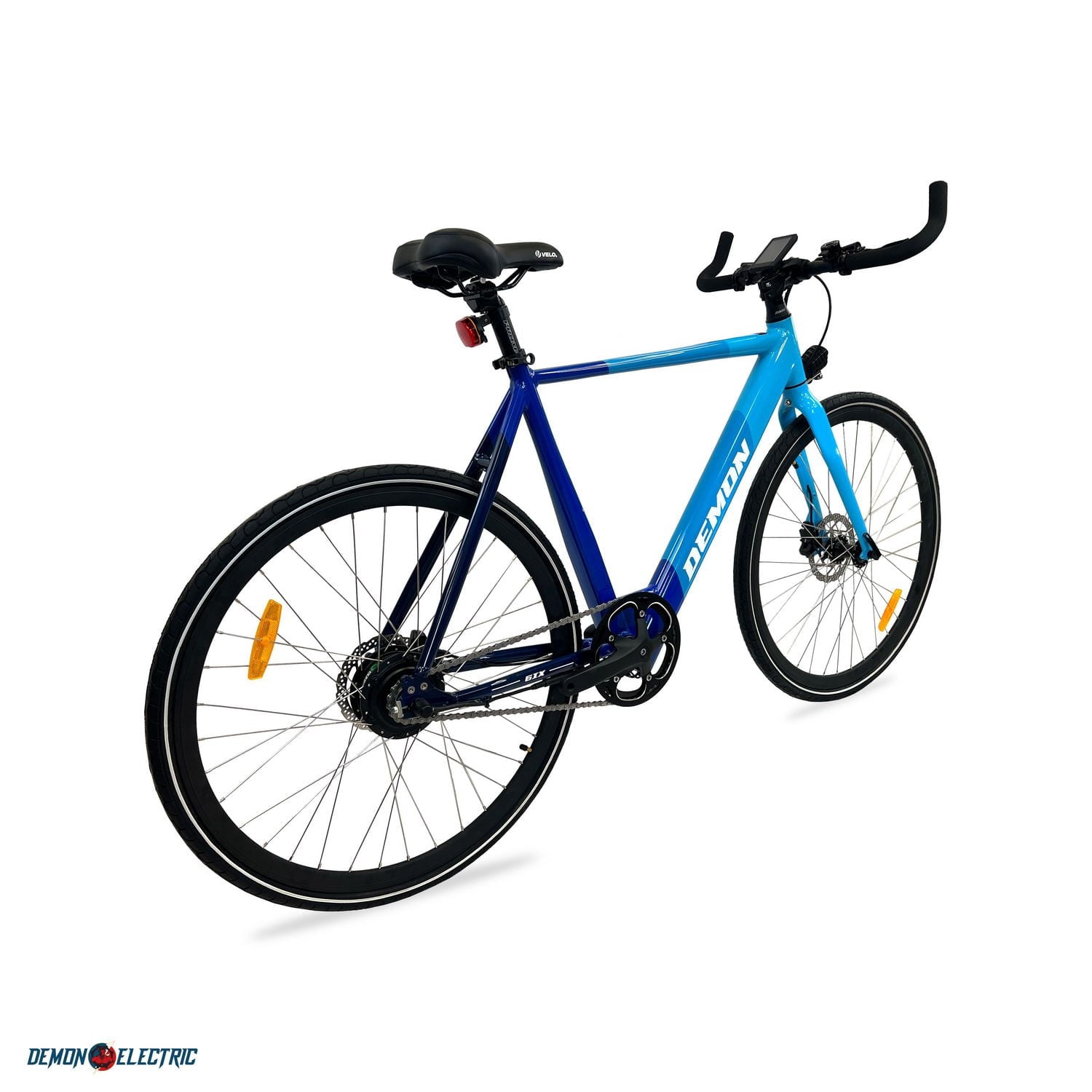 Demon Electric Vélo électrique de 27,5 pouces, moteur de 250 W pour adultes, vélo électrique de ville, 32 km/h, vélo électrique de navette avec 36V batterie dissimulée, bleu