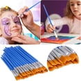 thumbnail image 2 of Flat Hook Brushes for DIY Plaster Ceramic and Watercolor Painting Projects 30PCS, 2 of 6