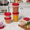 thumbnail image 3 of Rubbermaid TakeAlongs Twist & Seal Food Storage Containers, Assorted Sizes, Ruby, 6 Pack, 3 of 5