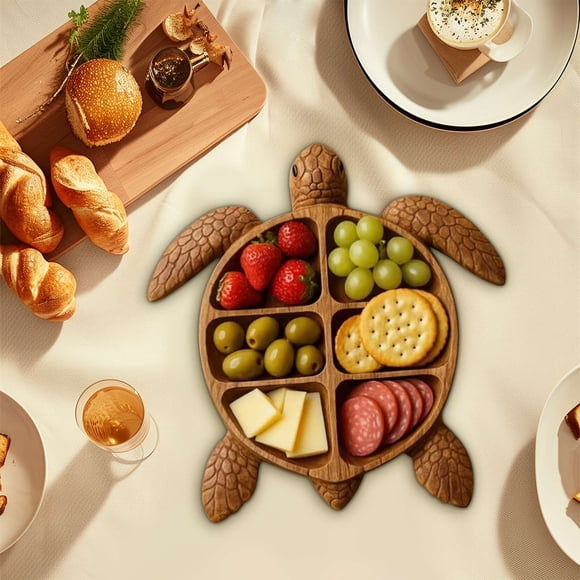 Rvkxad Turtle Themed Party Food Tray, Charcuterie Board for Seafood Lovers, Serving Platter, Entertaining Dish