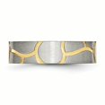 thumbnail image 3 of Bague Rainurée Jaune Ip Plaquée en Acier Inoxydable pour Femmes 6mm 7.5 Size, 3 of 6