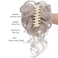 thumbnail image 2 of maskred Easy To Messy Curly Claw Hair Bun Made With High Temperature Fiber For Durability Lightweight as shown 1 1Set, 2 of 6