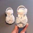 thumbnail image 3 of Girls Princess Sandals for Infant Toddlers Sparkly Rhinestones Pearl Wedding Birthday Closed Toe Summer Shoes, 3 of 8