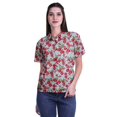 thumbnail image 1 of Moomaya Chemise à Manches Mi-Longues Imprimée pour Femmes, Col Boutonné, Haut Décontracté, 1 of 5