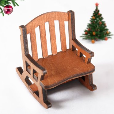 Fauteuil de Maison pour Poupée 1:12, Mobilier Décoratif, Chaise Berçante, Ornement Portable pour Enfants, Modèle de Jeu Assis, Décoration de Chaise Berçante, Fournitures