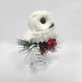 thumbnail image 1 of Holiday Time 6" White Owl Mini Christmas Tree Topper, 1 of 5