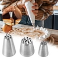 thumbnail image 1 of 10Pcs Grass Piping Tips Set! SSZMDLB Grass Piping Tips, 3-Piece 304 Stainless Steel Seamless Icing Nozzles for Cake Decorating, Cookies, Cupcakes and Pastries, Professional Pastry Chef Tools, 1 of 9