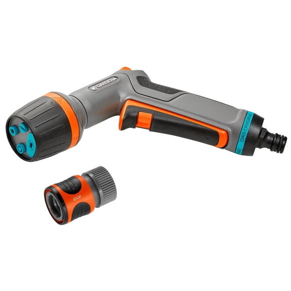 Gardena 18304-20 Frost-Proof ecoPulseâ?¢ Multi-Pattern Watering Nozzle, for Water-conserving Cleaning and Watering, Includes Wat