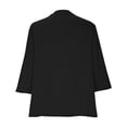 thumbnail image 4 of Plebaso Womens Plus Size Tops 3/4 Sleeve V Neck Casual T Shirts Loose Solid Color Button down Blouses Tees, 4 of 7