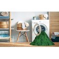 thumbnail image 2 of Ahgly Tapis Rond Lavable en Machine Intérieur Transitionnel Vert Émeraude Profond, 5 Pieds Rond, 2 of 7