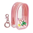 thumbnail image 4 of MERIGLARE Clear Figure Display Bag with Keychain Mini Doll Storage Bag for Mini Figure Light Pink, 4 of 7