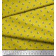 thumbnail image 2 of Soimoi Tissu Crêpe Polyester à Pois, Feuilles & Roses Imprimé Floral au Mètre 42 Pouces de Large, 2 of 3